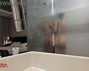 wonder if that husband realized his wife showered with a huge bbc right under his nose