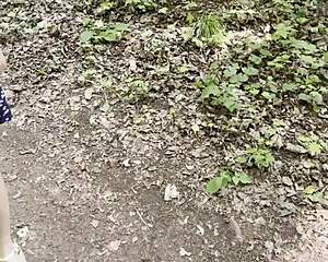 ever wonder what happens when a hot russian milf in miniskirt flashes in the forest?