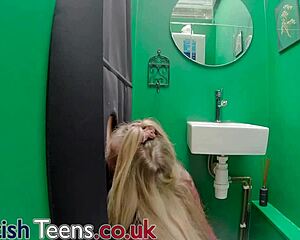 ever wonder how this 18+ gloryhole teen gulps old cock?