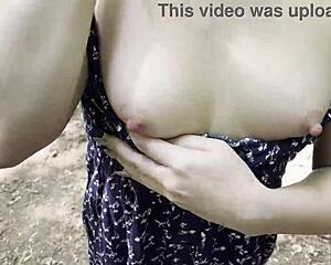 ever wonder what happens when a hot russian milf in miniskirt flashes in the forest?