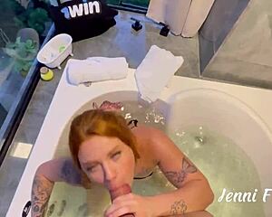 this 18yo brazilian redhead teen seduces a dilf in the bathtub for some hot pov sex