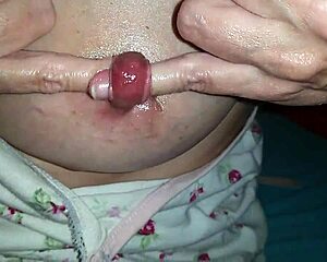 oh god her extreme nipple piercings stretched so wide