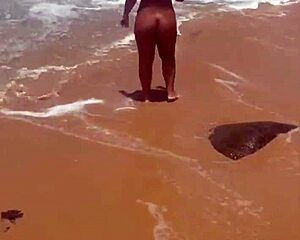 Nude Beach Flasher Shows Off Young African Curves!