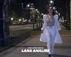 Tony Rope meets Lana Analise, her big tits bounce as big black cock humiliates her milf ass pov