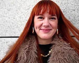 Skinny Tall German Redhead Soley Summer Gags on Huge Cock in First Porn Casting Interview!