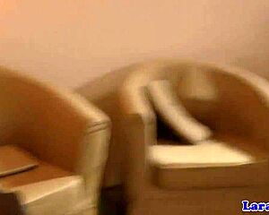 after threesome classy stockinged mature milf jerks hard cock