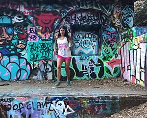 Felicity Feline flashes tits and fucks publicly in hot compilation