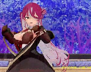 Novr Mmd Marine Shakes Her Hips In Wild 3D Hololive Hentai Dance!