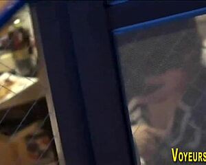 Outdoors Japanese brunette babe licks lesbian partner's pussy and nipples