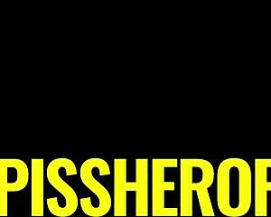 Big natural tits latina slut soaks up hot piss in pov begging desperately for more