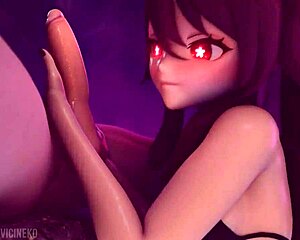 Hu Tao from Vicineko Sucks Cock So Hard You Won't Believe It!