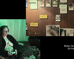 fat brunette with big natural tits plays alan wake 2 naked