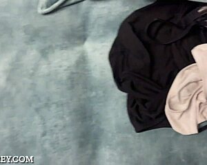 Want teen's backstage blowjob during dildo play?