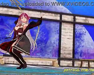 Novr Mmd Marine Shakes Her Hips In Wild 3D Hololive Hentai Dance!