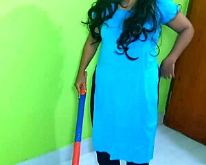 Indian couple goes hardcore with big tits handjob action