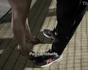 paolla hotwife bends over for roadside doggy pounding