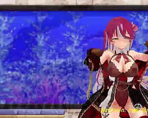 Novr Mmd Marine Shakes Her Hips In Wild 3D Hololive Hentai Dance!