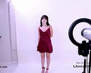 Shy Brunette Model Seduces Producer Right in Audition!