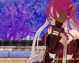 Novr Mmd Marine Shakes Her Hips In Wild 3D Hololive Hentai Dance!