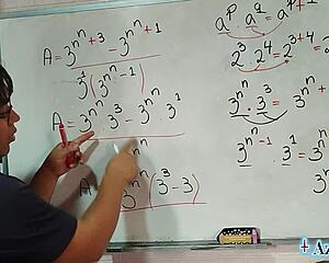 I was teachin' erotic math simplification to my nerdy brown-eyed student in bedroom it got wild