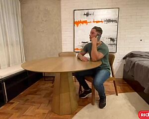 he got a HUGE erection watching wife cum on best friend's DP cock