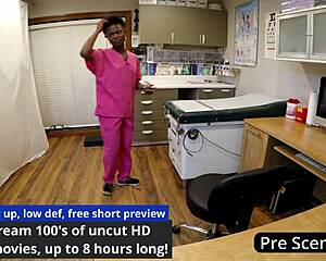 hey doc don't tell i CUM on the clock spreading shaved pussy - rina arem