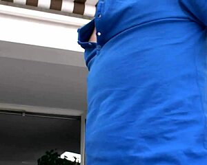 Watch cute French milf dildo fuck straight guy wet.