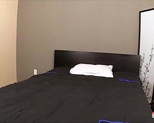 brunette teen fucks tied man monster cock deep