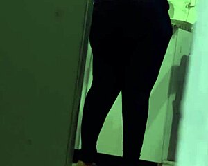 hidden cam catches housekeeper's fat bbw ass peeking