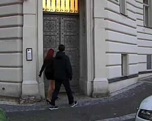 a slim redhead straps on and explores anal play with a skinny guy intimately