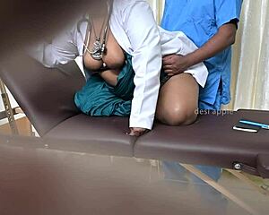 indian doctor feels deep joy fucking patient in clinic