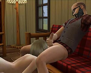 shy teen stepdaughter fucks sad dad pussy first time on birthday old young