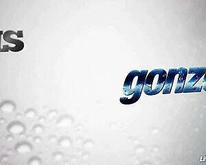 horny young blonde lesbian lea lexis masturbates pussy tits with dildo toy lover livegonzo