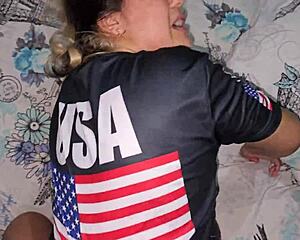 Blonde Bitch Bent Over For Deep Ass Eating!