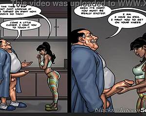 mayor's wife cheats as husband fucks sexy ebony kitchen maid