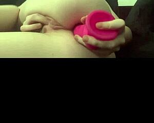 horny british teen slut squirts hard on webcam toys in girlfriend pov