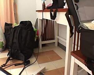 Beauty tranny pounds asian ass doggystyle with deepthroat and gaping!