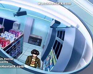 Anime Hentai Student Licks Curvy Mature Women's Big Tits Outdoors