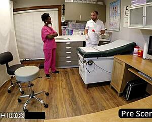 hey doc don't tell i CUM on the clock spreading shaved pussy - rina arem