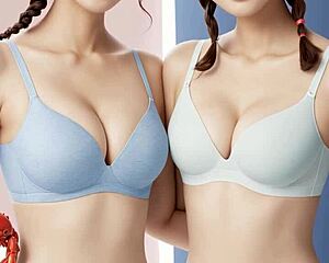 sweet asian models tease in lingerie panties barefoot