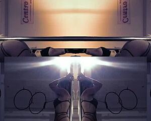 POV Sexy Argentinian Doctora Dances Seductively on Pole in Hospital