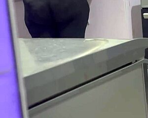 hidden cam catches housekeeper's fat bbw ass peeking