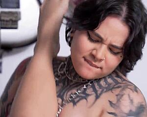 Galilea Trades Her Tight Ass For Tattoo Payment In Steamy Lesbian Lick Fest