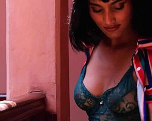 wow indian milf angel constance strips rips clothes flaunts huge tits ass curves