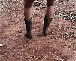 small brazilian teen dances funk in cane field then takes big black cock