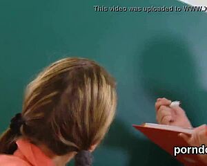 older teacher seduces and pounds tight college coed pussy