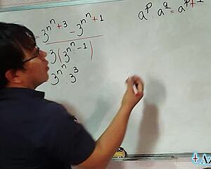 I was teachin' erotic math simplification to my nerdy brown-eyed student in bedroom it got wild