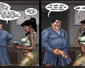 mayor's wife cheats as husband fucks sexy ebony kitchen maid