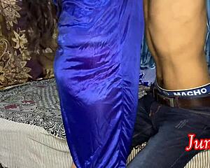 that indian slim boy rides her tight pussy cowgirl till creampie in homemade bedroom romp