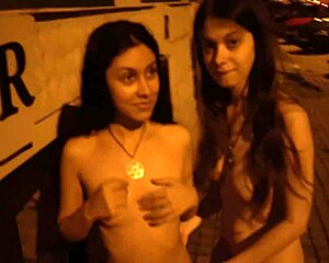 omg tiny lesbian gfs stroll naked n lick outdoors 😍🍑